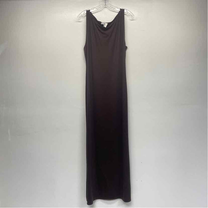 Reformation Size Xl Women's Brown Solid Maxi Sleeveless Shift Dress