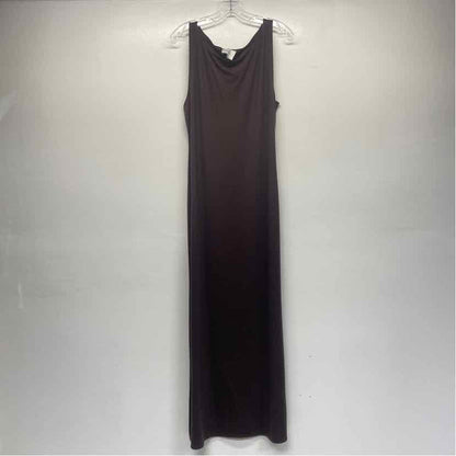Reformation Size Xl Women's Brown Solid Maxi Sleeveless Shift Dress