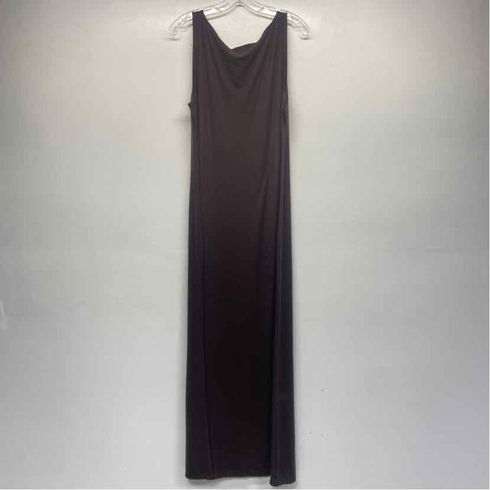 Reformation Size Xl Women's Brown Solid Maxi Sleeveless Shift Dress