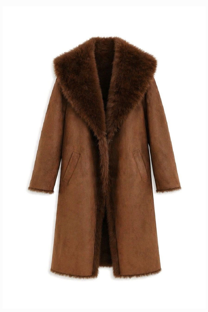Reversible Belted Faux Fur Coat wholesale - image 5