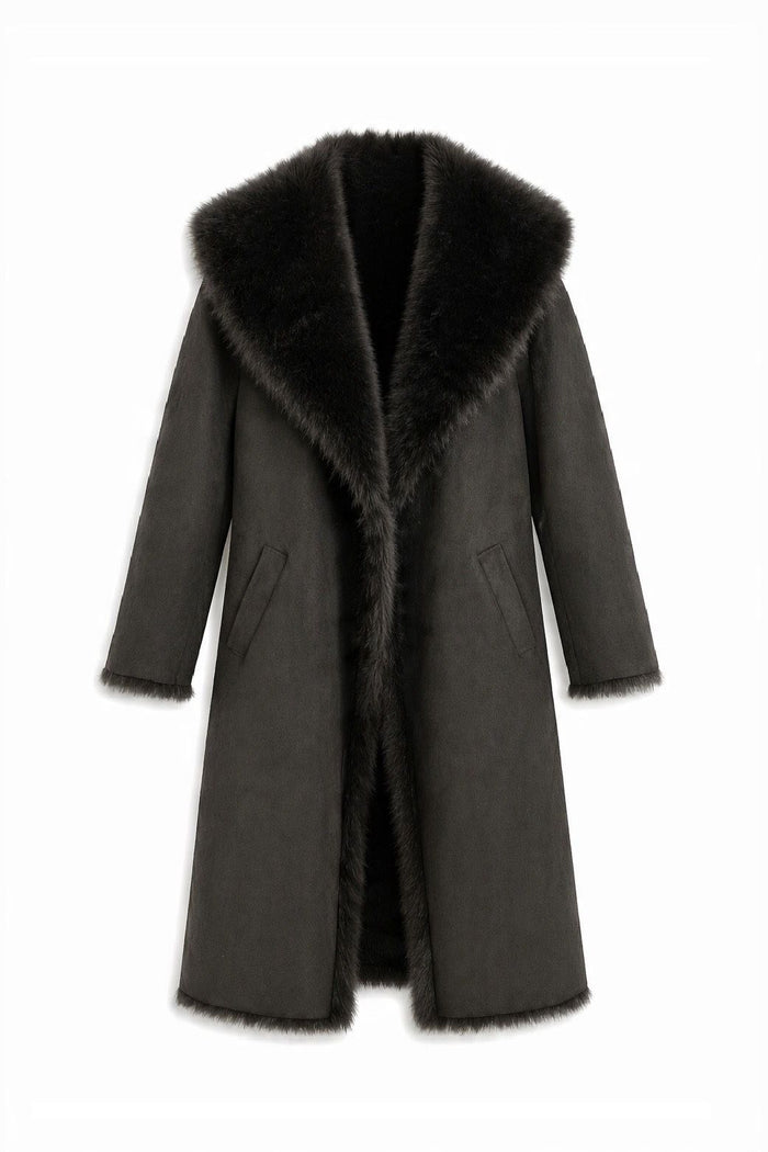 Reversible Belted Faux Fur Coat wholesale - image 7