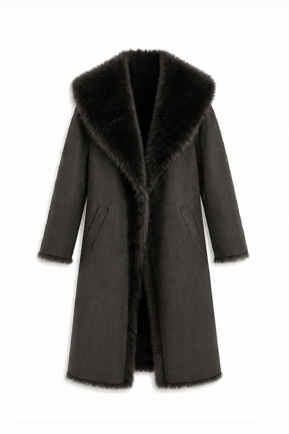 Reversible Belted Faux Fur Coat wholesale - image 7