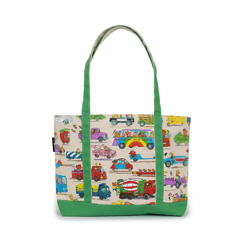 Richard Scarry Cars, Trucks, Things that Go Zippered Tote Bag