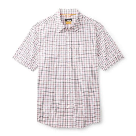River Guide Short Sleeve Shirt- Buoy Red Tattersal