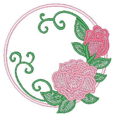 Rose Circles [4x4]  11392 Machine Embroidery Designs
