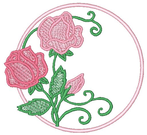 Rose Circles [4x4]  11392 Machine Embroidery Designs