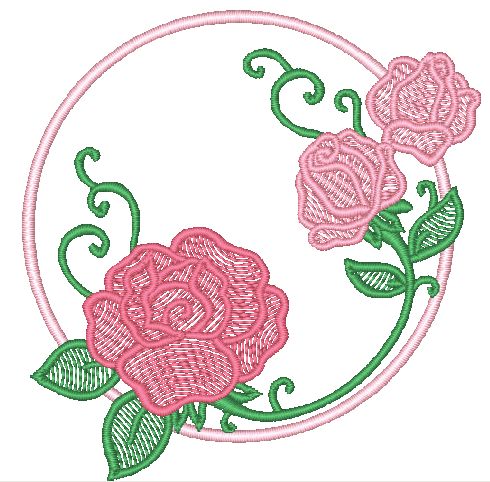 Rose Circles [4x4]  11392 Machine Embroidery Designs