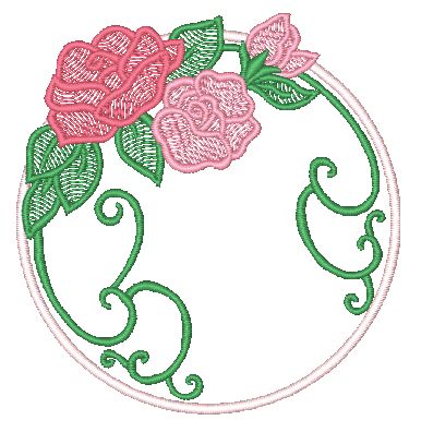 Rose Circles [4x4]  11392 Machine Embroidery Designs