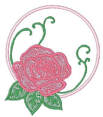 Rose Circles [4x4]  11392 Machine Embroidery Designs