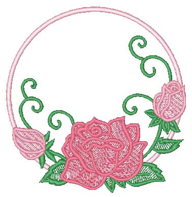 Rose Circles [4x4]  11392 Machine Embroidery Designs