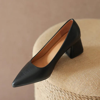 Rose Leather Heels