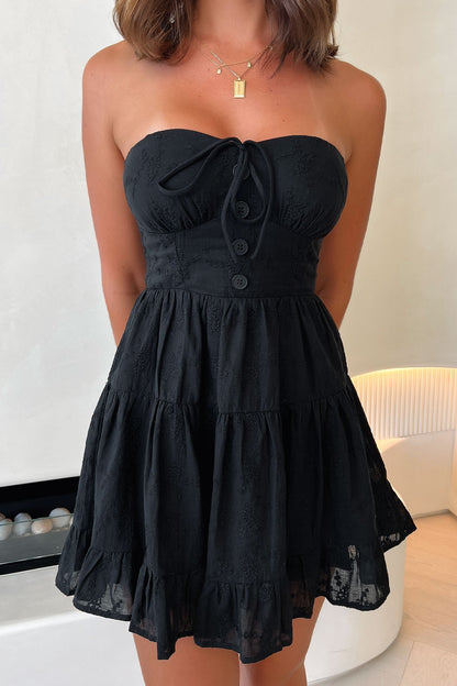 Ruby Strapless Mini Dress - Black