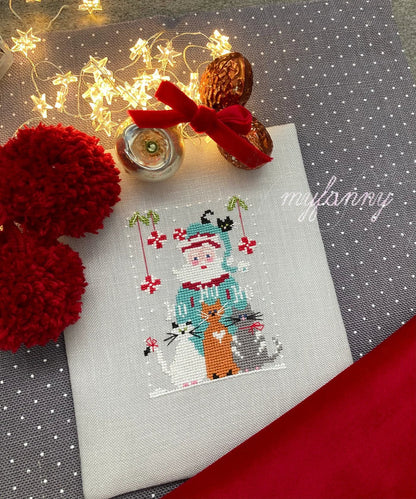 Santa Collection 4 Merry Cats by MyFanny Cross Stitch Pattern