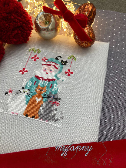 Santa Collection 4 Merry Cats by MyFanny Cross Stitch Pattern
