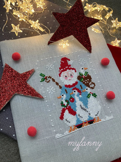 Santa Collection 6 Merry Geese by MyFanny Cross Stitch Pattern