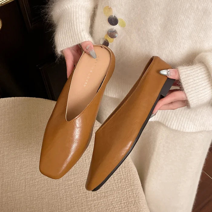 Saskia Leather Flats