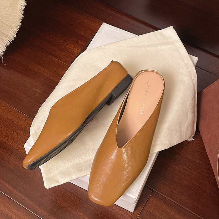 Saskia Leather Flats