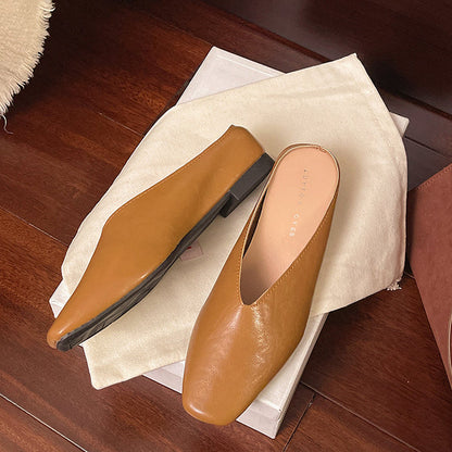 Saskia Leather Flats