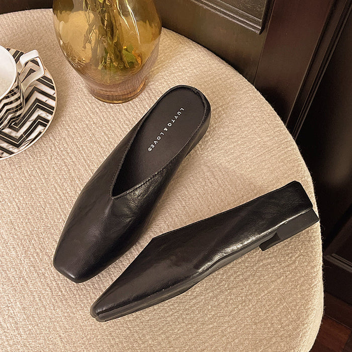 Saskia Leather Flats