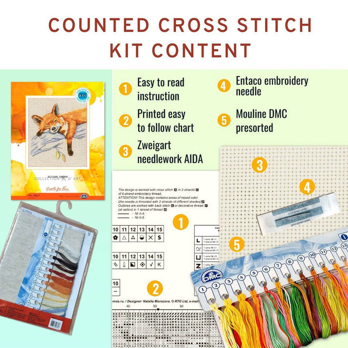 Seagull with flags Counted Cross Stitch Kit by RTO M1107