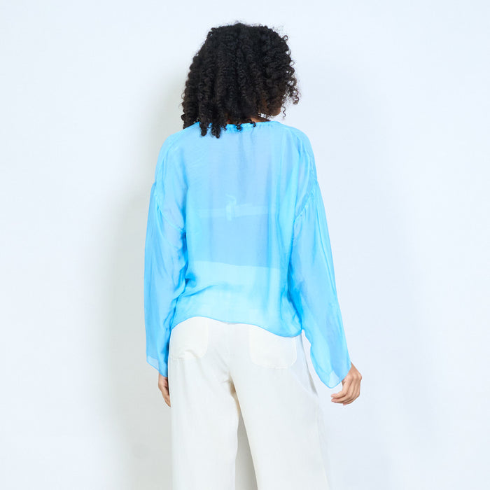 Sheer chiffon tie front lightweight cardigan wholesale