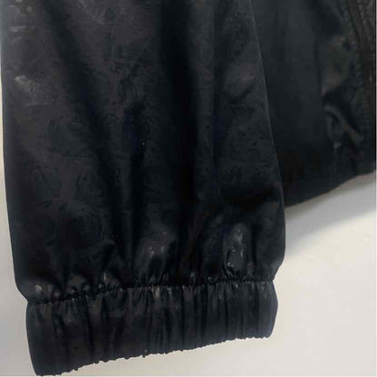 Nike Size M Women's Black Textured Windbreaker Activewear Top