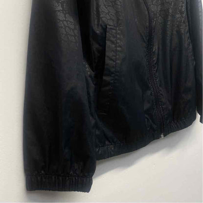 Nike Size M Women's Black Textured Windbreaker Activewear Top
