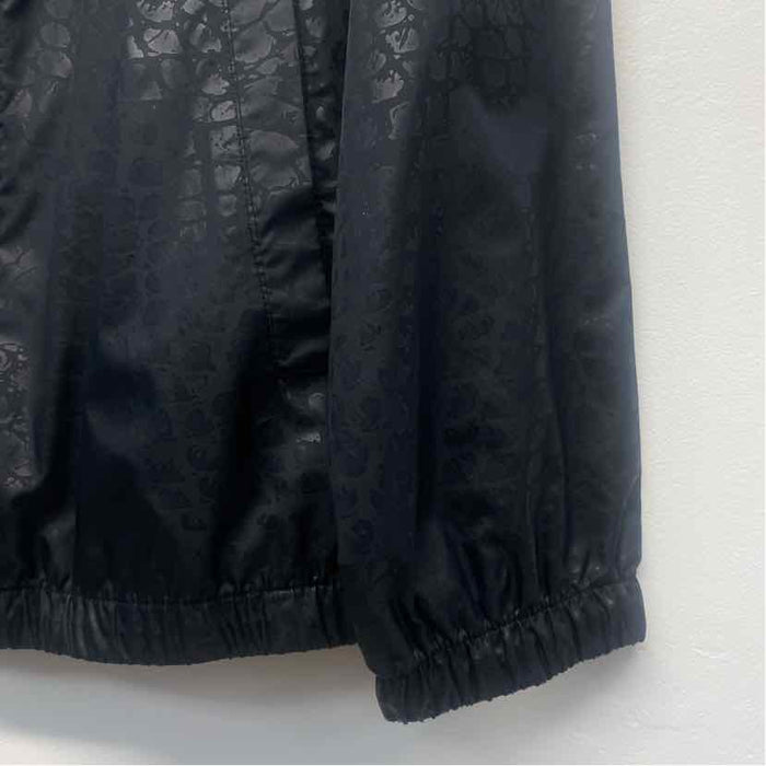 Nike Size M Women's Black Textured Windbreaker Activewear Top