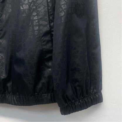 Nike Size M Women's Black Textured Windbreaker Activewear Top