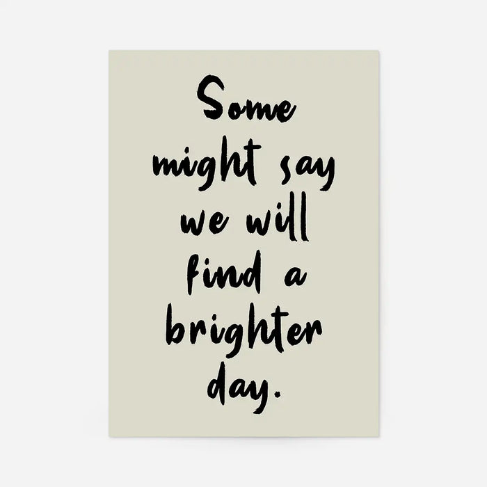 Some Might Say 2025 Oasis Lyrics Print, music art print, unframed