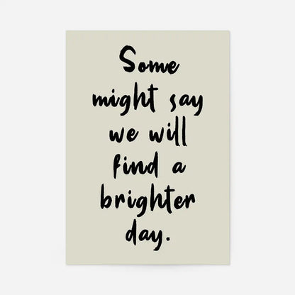 Some Might Say 2025 Oasis Lyrics Print, music art print, unframed