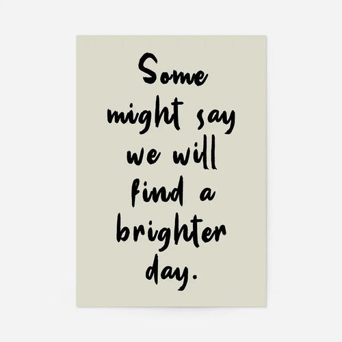 Some Might Say 2025 Oasis Lyrics Print, music art print, unframed