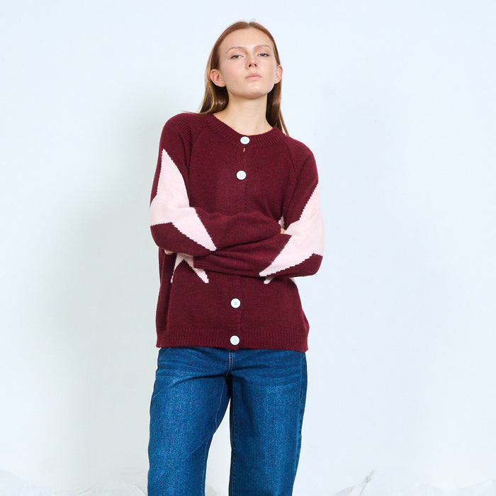 Star knit cardigan wholesale