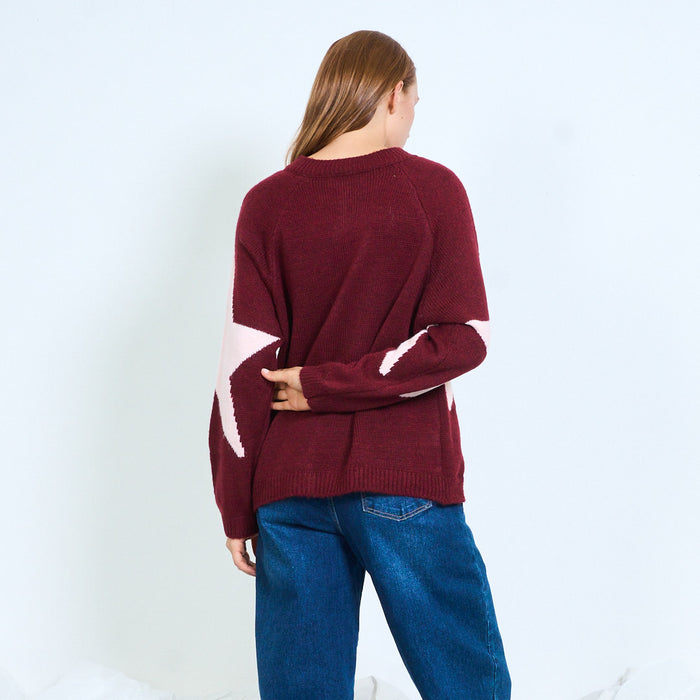 Star knit cardigan wholesale