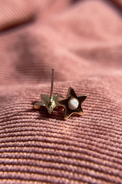 Stone Star Earrings