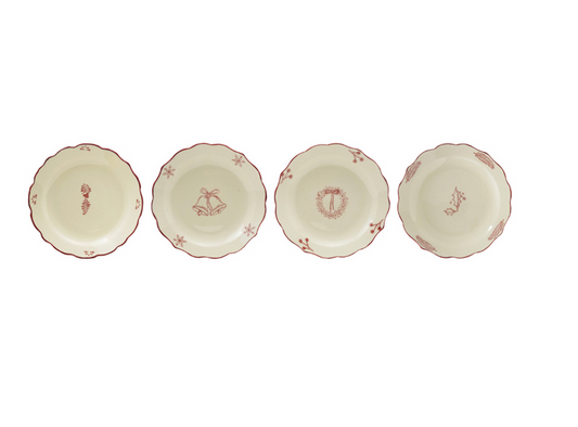 Stoneware Scalloped Plate