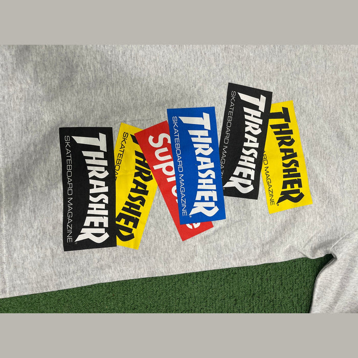 Supreme Thrasher Multi Logo L/S Tee Ash Grey, T-Shirt - Supra Sneakers