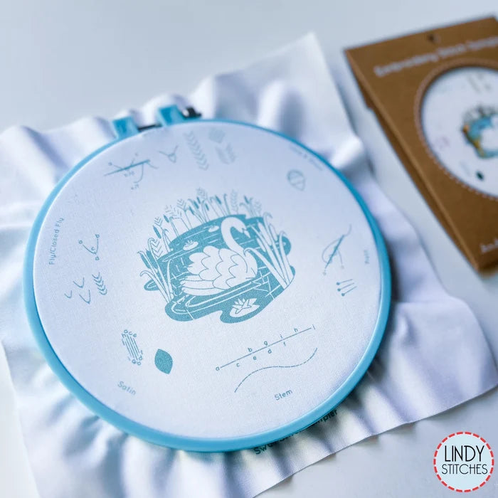 Swan-Embroidery Stitch Sampler Kit
