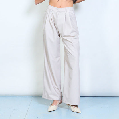 Tailored wide leg pleated trousers wholesale
