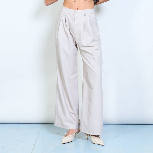 Tailored wide leg pleated trousers wholesale