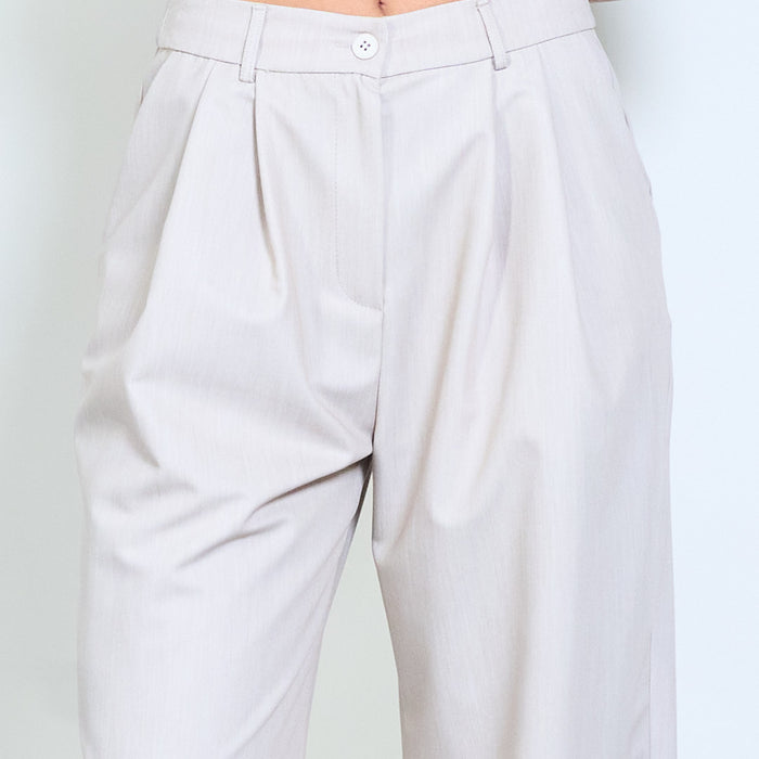 Tailored wide leg pleated trousers wholesale