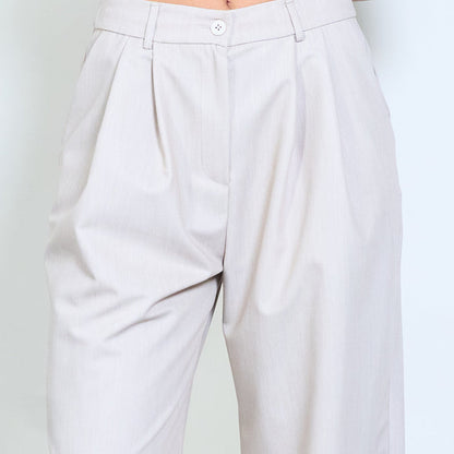 Tailored wide leg pleated trousers wholesale