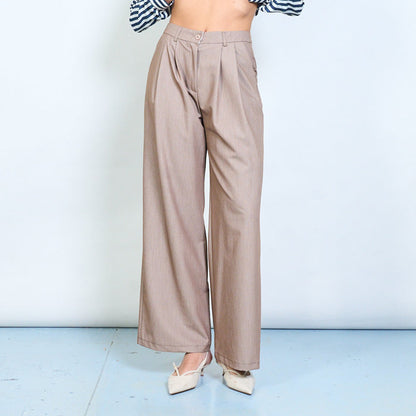 Tailored wide leg pleated trousers wholesale