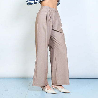 Tailored wide leg pleated trousers wholesale