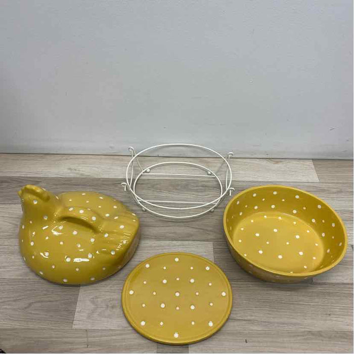 Temptations Yellow-White Ceramic Bakeware