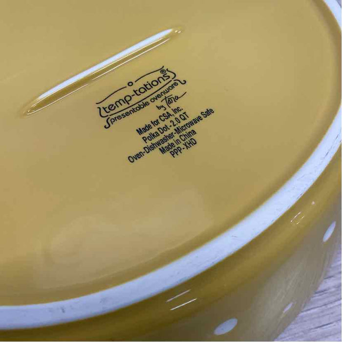Temptations Yellow-White Ceramic Bakeware