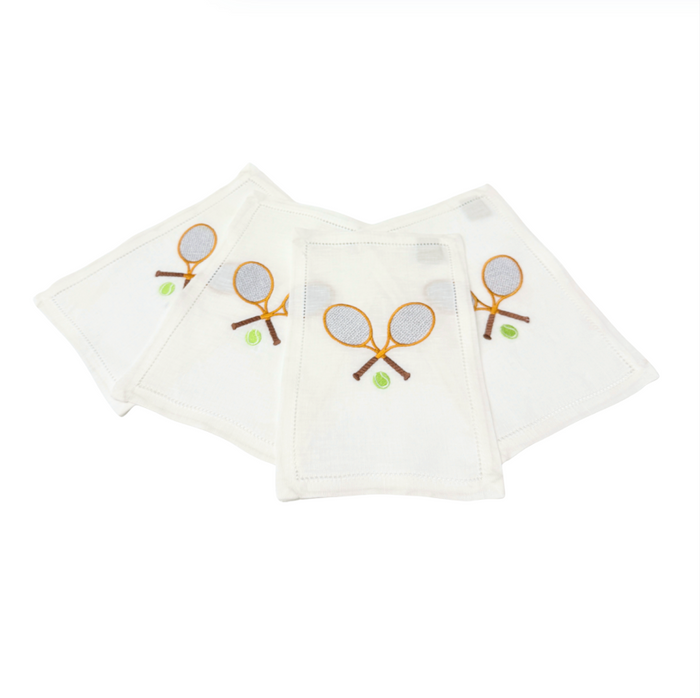 Tennis Cocktail Napkins, Set of 4