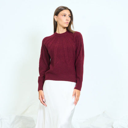 Textured rib knit sweater wholesale