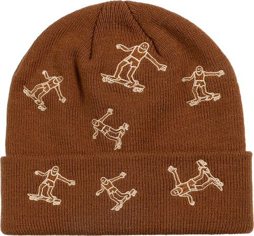 Thrasher Gonz Pattern Cuff Beanie - Brown