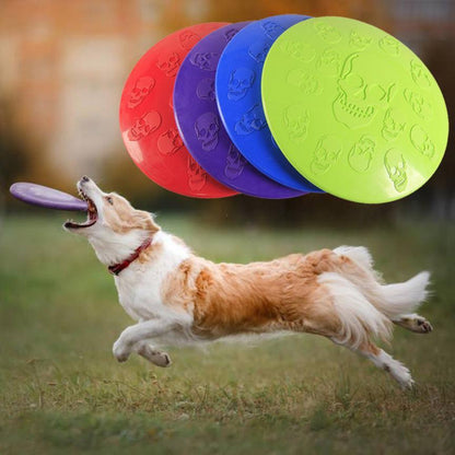 Transer Hot Fashion Pet Skull Flying Disc Rubber Frisbee Toy - foxberryparkproducts